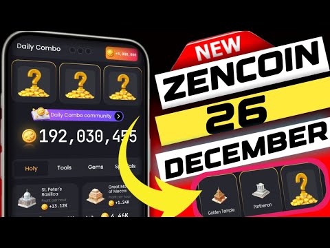 zen coin daily combo today 26 december | zencoin | zen coin daily meditation cards today | zen coin