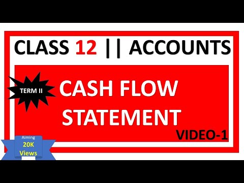 🔴 Cash Flow Statement class 12 | Video 1 | Meaning | Introduction and Basic concepts of Cash flow