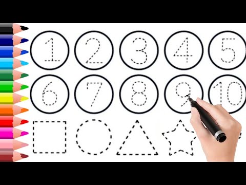 Fun and Educational Dotted Tracing abcd | Number Writing and Preschool learning |123 For Kids,Shapes