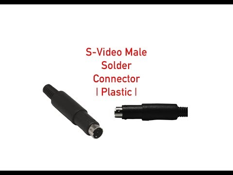 S-Video Male Solder Connector - Plastic P#1704