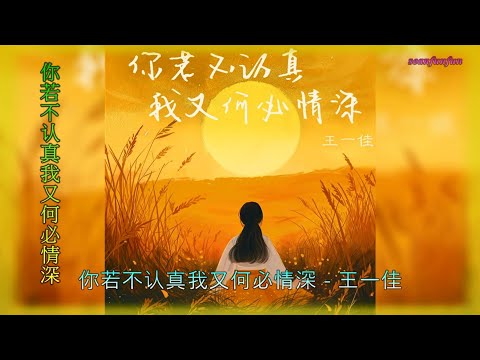 【你若不认真我又何必情深】演唱 :王一佳