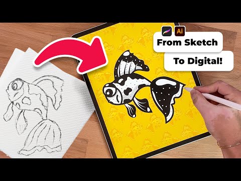 Turn a sketch into digital art! #ipadart