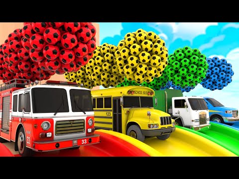 Bingo Song + The Wheels on The Bus Song, Baby cars and soccer balls-Baby Nursery Rhymes & Kids Songs