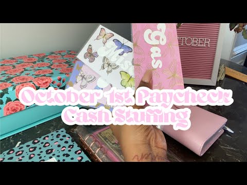 October #1 Paycheck | First Cash Stuffing Video 💸🌸 | $300