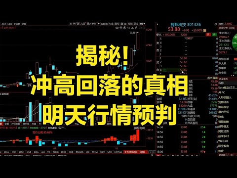 揭秘！冲高回落的真相，明天行情预判