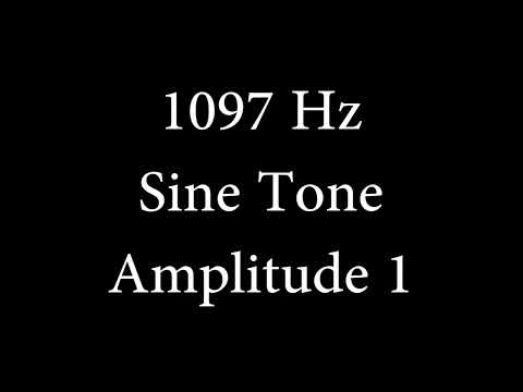 1097 Hz Sine Tone Amplitude 1