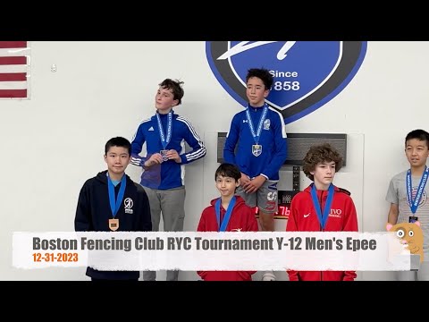 Boston Fencing Club RYC Tournament Y-12 Men's Epee