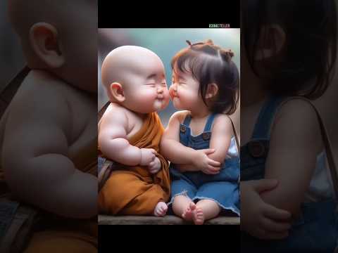 A Cute Baby & A Monk || Bedtime story || #baby #babyshorts #shorts #viralshorts @IconicTeller