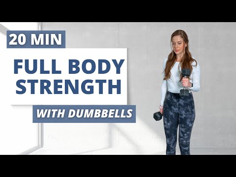 20 Minute Full Body Dumbbell Workout At Home (Strength Training) | warm-up included | beginner level