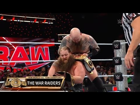 The War Raiders Wins WWE World Tag Team Championships WWE Raw 12/16/24