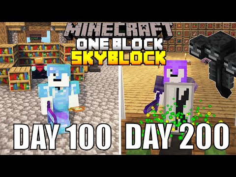 I Spent 200 Days In One Block Minecraft And Here's What Happened...