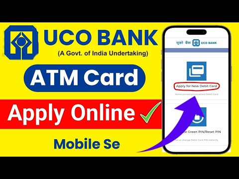 Uco Bank New ATM Card Apply Online 2024 | How To Apply Uco Bank Atm Card Online |