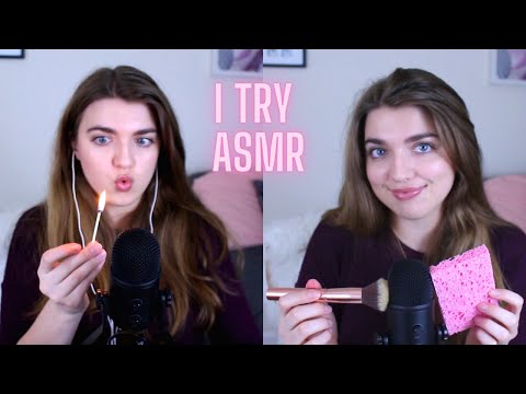 I Try ASMR for the First Time | Tapping, Brushing, Scratching and More