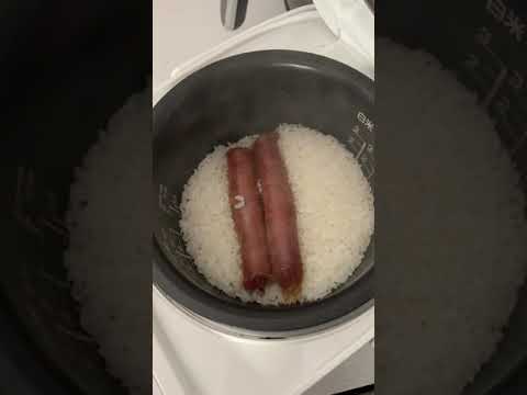 Cooking sausage in my rice cooker 🍚