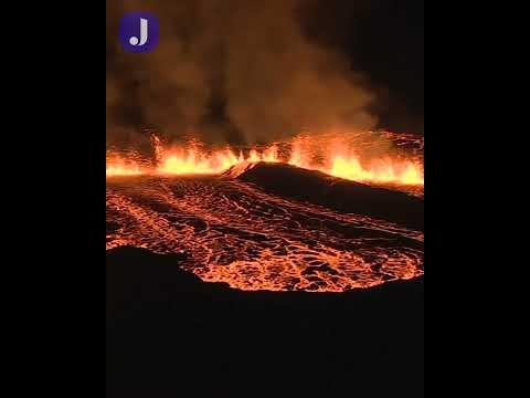 Volcano in Iceland erupts for the second time in a month