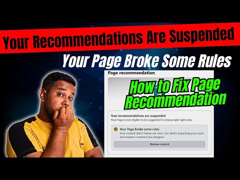 Your Recommendations Are Suspended | Your Page Broke Some Rules | How to Fix Page Recommendation