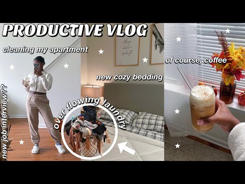 productive days in my life *realistic* (new 9-5 work from home job? cleaning my apartment!)