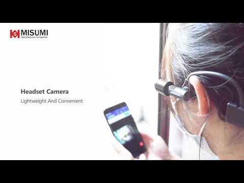 1080P Lightweight Headset Digital Camera with built-in microphone. Demo with Android Mobile phone