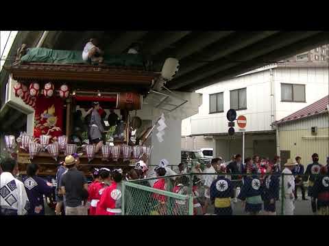 熊谷うちわ祭　２０１９年　八坂神社前の叩き合い