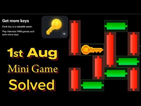 Hamster Mini Game   Key solved 1st August #hamsterkombat