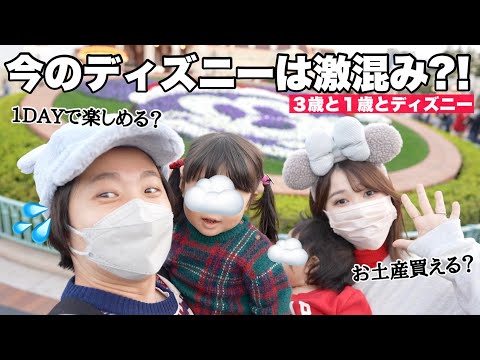 【ディズニー】クリスマスディズニーは激混み！？3歳&1歳と1日で楽しめるか？？