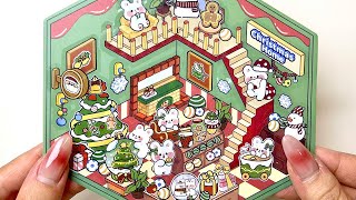 [ASMR] Decorate a Cute Bear's Christmas Home With Scene Sticker 🎄🐻