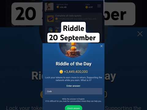 X Empire riddle of the day today 20 September | Musk empire riddle