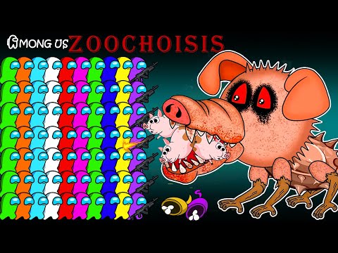 어몽어스 | AMONG US vs. ZOOCHOISIS Characters | PIG ZOMBIE | Among Us Animation