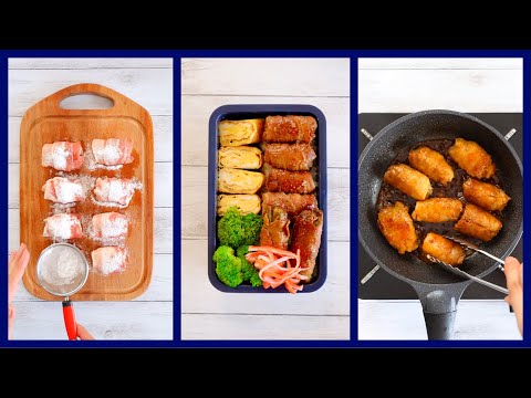 Delicious! Easy! !! How to make radish meat roll and how to pack Bento lunch box 🍱