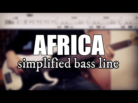 Africa - Toto | Simplified bass line with tabs #148