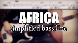 Africa - Toto | Simplified bass line with tabs #148