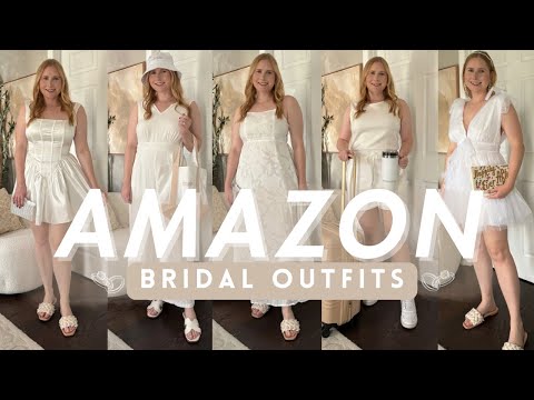 BRIDE OUTFIT IDEAS on Amazon 👰‍♀️✨ White Dresses for Bridal Showers, Bachelorette, and Honeymoon