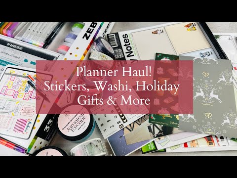 Planner Haul! | Stickers, Washi, Holiday Goodies, a Fun Zebra Gift Set & an Amazon Planner