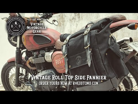 Triumph Street Scrambler 900 - Canvas side bag pannier R9Kustoms