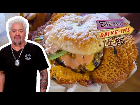 Guy Fieri Returns to *Funky* Cheese Skirt Burger Joint | Diners, Drive-Ins and Dives with Guy Fieri