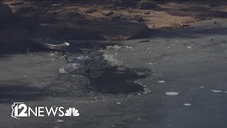 Man dies after falling through ice on Arizona lake