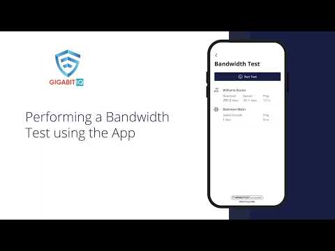 Performing a Bandwidth Test using the App