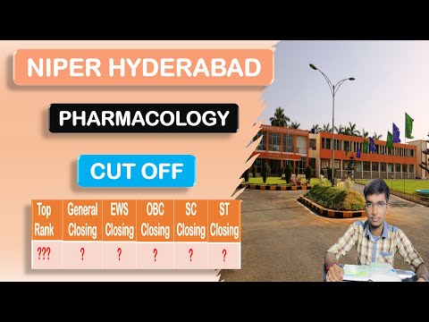 PHARMACOLOGY CUT OFF I NIPER HYDERABAD I RANK-WISE CUT-OFF IN NIPER I NIPER-JEE CUT-OFF I NIPER 2024