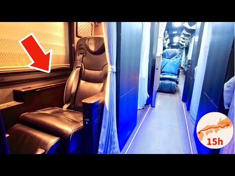 Most Expensive Private Room on Japan's NEW Night Bus 😴🚌 15 Hour Trip to Tokyo VLOG はかた号 キングオブ深夜バス