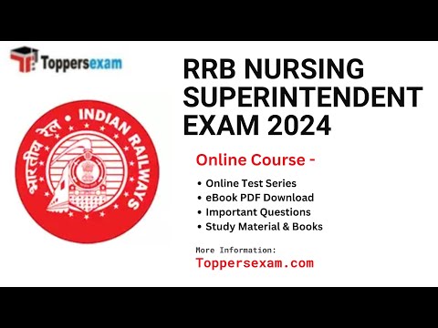 RRB NURSING SUPERINTENDENT Mock Test 2024 | RRB Question Paper | RRB NURSING Practice Set 2024