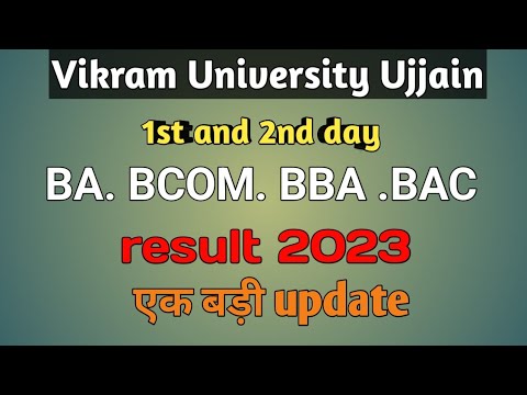 Vikram University College New update  result 2023 all students