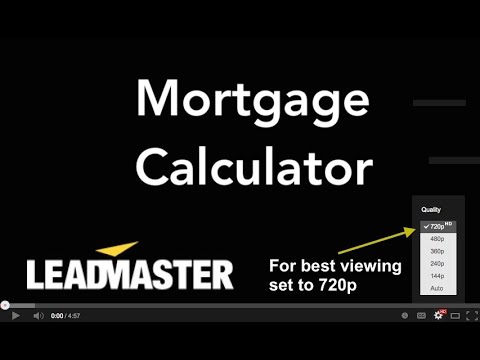 A Customizable Mortgage Calculator for the LeadMaster CRM