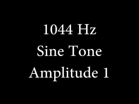 1044 Hz Sine Tone Amplitude 1