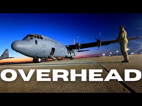 OVERHEAD APPROACH | C-130J LANDING - 4K