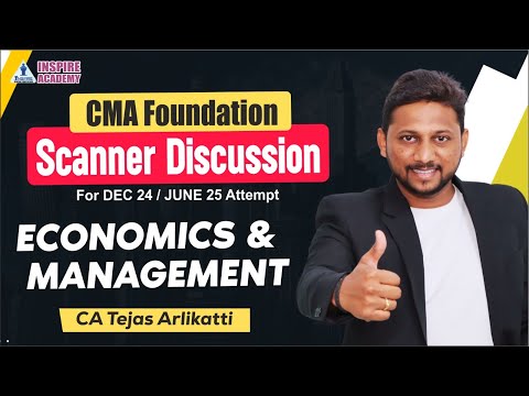 CMA Foundation Economics Lec 3 I Scanner Series I Past Exam Questions I By CA Tejas Arlikatti