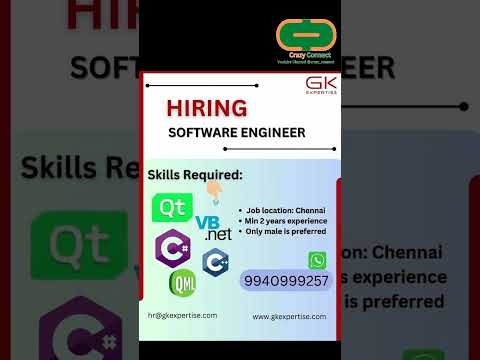 Software Engineer hiring in Chennai