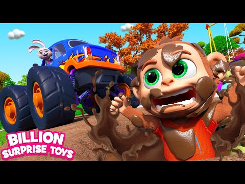 Monster Truck Robbery Chaos at the Park - Kids Adventure Cartoons