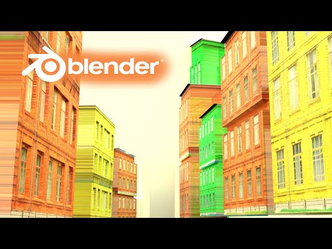 How to Model Colorful Buildings | Blender Tutorial (Fast)