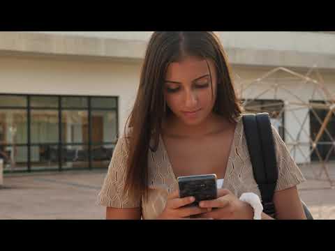 Pretty Girl Texting | Copyright Free Video Footage