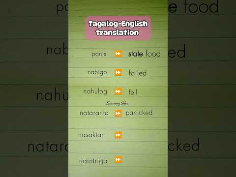 ANO SA ENGLISH ANG PANIS? #learnenglish #tagalogenglishtranslation #vocabulary #anosaenglish